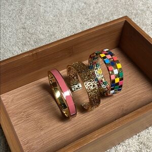 Talbots Elegant Gold and Pink Bracelet Bundle